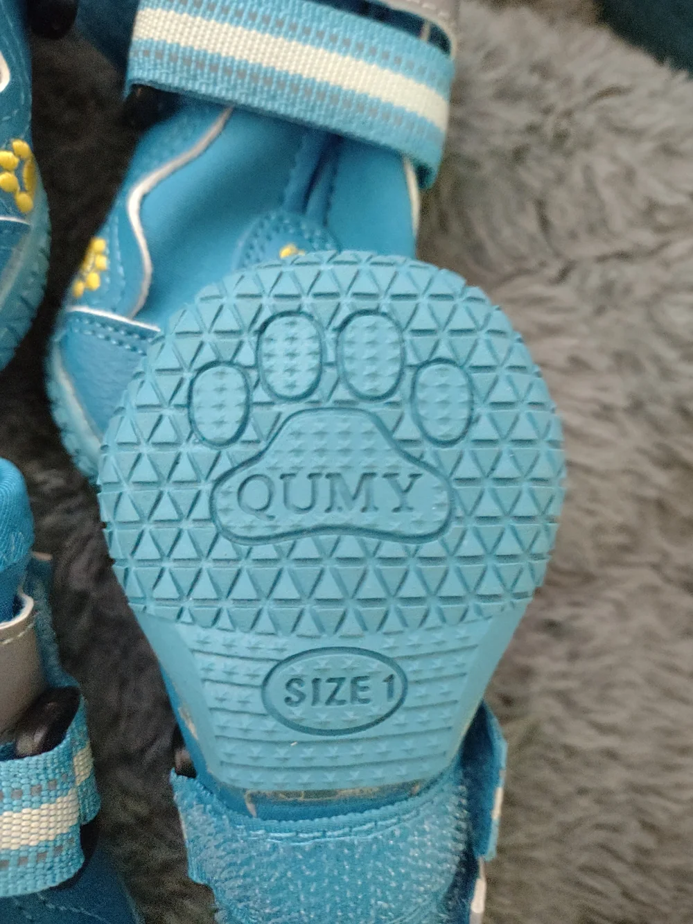 Blue Qumy Pets Boots with Adjustable Straps - Set of 4